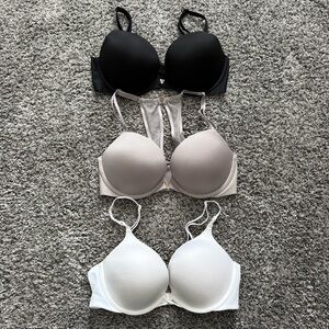 Victoria’s Secret Black, Beige, and White Bra Trio